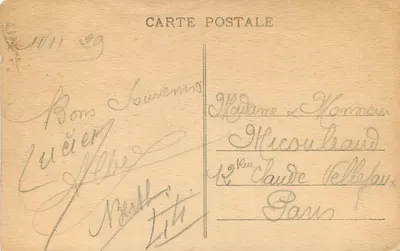 Arras - Square des Allées - "La Fugitive" — Coppens, editor, Arras — Verso