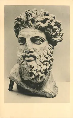 Triton — tête d'un Triton provenant de l'Odeion, vers 150 A.D. — American School of Classical Studies at Athens
