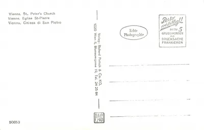 Wiedeń I. Peterskirche — wydawca Richard Fleisch & Co. KG, nr 5065.2 — Rewers