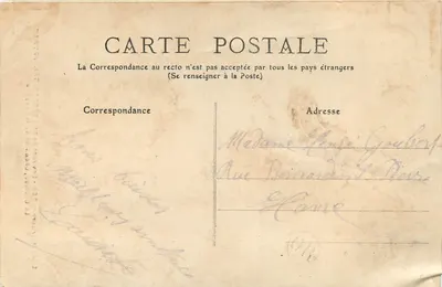 O Castelo, Lareira da Capela — Arredores de Lillebonne, Tancarville — Seine-Inférieure — 386 — Verso