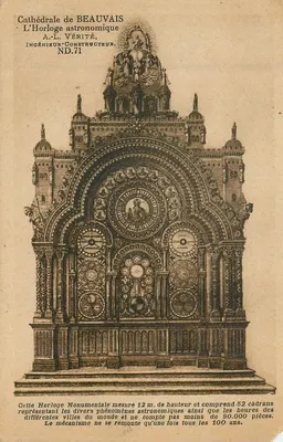 Catedral de BEAUVAIS — A Relógio Astronômico — A.-L. VÉRITÉ, Engenheiro-Construtor, ND.71