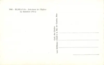 Elne (P.O) - Interior da igreja - O bénitier (século VI) — Verso