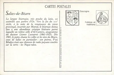 Salies-de-Béarn — Os Piquetalos — Novas Galerias Salisienses — Verso