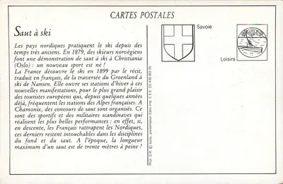Salto de esqui — Le Sauft — J.J. 5588 — Julien frères, Genebra — Verso