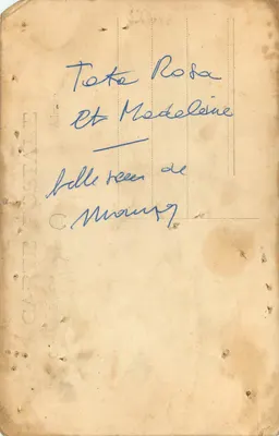 Tante Rosa i Madeleine — ciotka pani Mauvy — Rewers