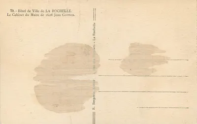 Hotel de Ville di LA ROCHELLE — Il Studio del Sindaco del 1628 Jean Guitton — Verso