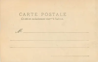 Monte-Carlo - Loge, Sala de Concert — Edição Giletta, Nice, n° 653 — Verso