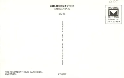 Katedra rzymskokatolicka w Liverpoolie — widok z zewnątrz — Colourmaster International, seria LIV 96 — Rewers