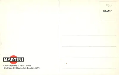 Vista de Londres — Martini Terrace — editor Martini — Verso