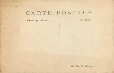 在枫丹白露森林进行的猎狐活动 — La Curée — 出版商：Dulac，枫丹白露 — 背面