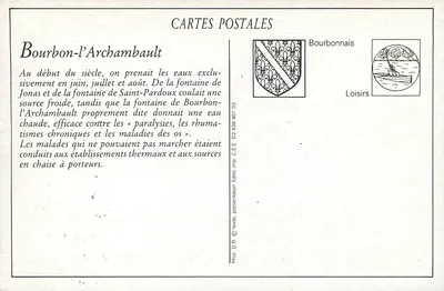 Bourbon-l'Archambault — Sedia per Portatori — Allier 560 — Verso