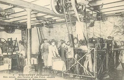 Fabricação do Roquefort — Soc. anon. das Caves e das Prod. reunidas — Roquefort (Aveyron)