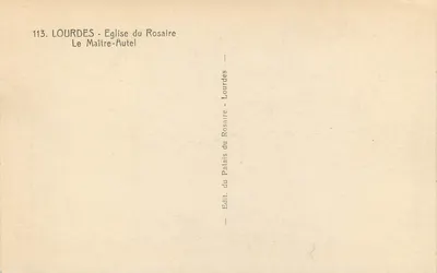 Lourdes — Kościół Rosary — Le Maître-Rutel — Rewers