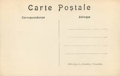 Zamek w Chantilly — Pieczary z rybami — Héliotypie A. Bourdier, Versailles — Rewers