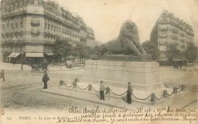 Paris — Le Lion de Belfort — Éditeur L'Imprimerie Nouvelle Photographique, n° 173