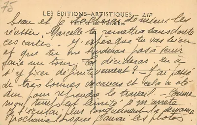París. El Louvre y la Estatua de París 1914 — LIP — Reverso