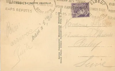 Kościół Świętej Kaplicy — Paryż — Service Commercial Monuments Historiques — Rewers