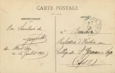 Murols - O Castelo - Conjunto da Grande Torre — Auvergne, editor A. Vessely, n°63 — Verso