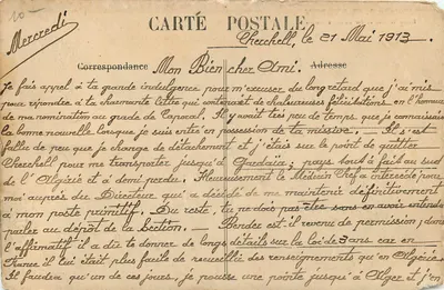 Casa J. CLANERRY — Ruas Waille e do Teatro Romano — Cherchell — Verso