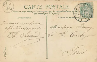 Le Havre — Panorama — widok z wysokiego miejsca — L.V. & Cie, nr 25 — Rewers