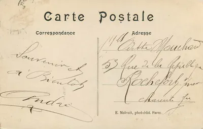 Le Bois de Vincennes — Strumień i trawa — E. M. — Rewers