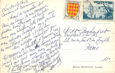 Wąwoz Gédre w Gavarnie — Wydawnictwo QUINAULT, Lourdes — Rewers