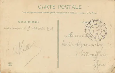 Massif del Vignemale y grietas del glaciar de Ossoue — Les Hautes-Pyrénées — Phototype Labouche Frères, Toulouse — Reverso