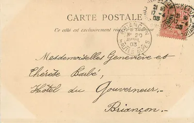 Kolumny rostrale — Widok z nabrzeża — Marcel Delhô, wyd. Bordeaux — Rewers