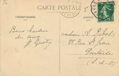 BONSECOURS — Katedra i ogród funikulera — C.V. - 621 — Rewers