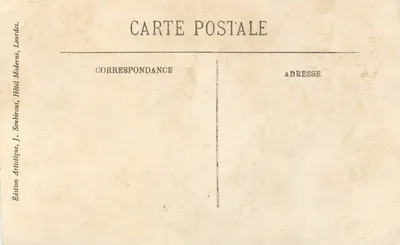A Vida de Bernadette — A Primeira Aparição, 11 Fevereiro 1858 — Edição Artistic, Lourdes — Verso