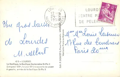 Lourdes — Podziemna Bazylika św. Piusa X — Wydawca Edlux — Rewers