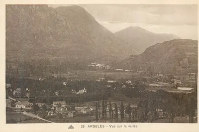 Argelès — Vista sobre a vallé — Cie Alsacienne des Arts Photomécaniques, Strasbourg