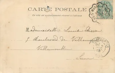 Le Raincy — Le Temple et les Petites Familles Herold (Œuvre de Bienfaisance pour les Orphelins Protestants) — Phototype Davigaton, Le Raincy — Verso