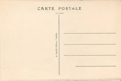 Les Settons — A Cascata — A. Duciel, editor, Saulieu — Verso