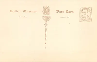 Rekonstrukcja części budynku z kolorowanego terrakoty — Civita Lavinia — British Museum (Sala Terrakot) — Donald Macbeth, Ludgate Hill — Rewers