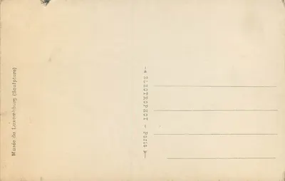 Estátua de cantor florentino do século XV — Museu do Luxembourg — P. Dubois — Verso