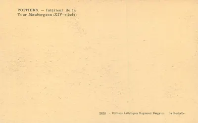 Poitiers — Interior de la Torre Maubergeon (siglo XIV) — Rimuntche — Reverso