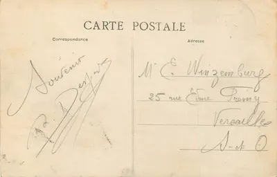 Caen — Panorama Zamku (Caserne Lefèvre, w oddali młyn Le Roy) — Rewers