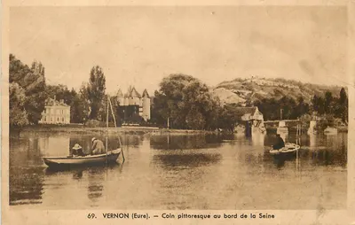Vernon (Eure) — Vista pitoresca à beira da Sena — Edição G. André