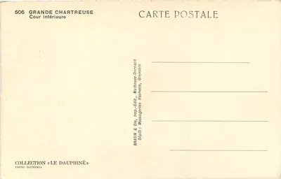 Grande Chartreuse — Binnenhof — Foto Duchemin, n°506 — Achterkant