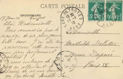 Troyes - Jubé da Madeleine — Maison des Magasins Réunis, editor, Troyes — Verso