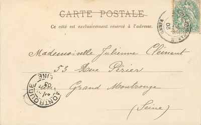 Estátua do Beato Urbano II — Châtillon-sur-Marne — G. Bonnard, Epernay — Verso