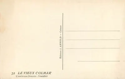 Stara Celnia: schody — Colmar — Wydawnictwo J. Arnold — Rewers