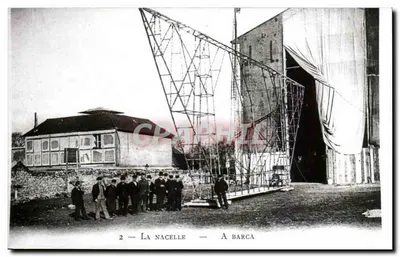 REPRODUÇÃO Paris le 12 Mai 1902 Severo et Sache - A Nacelle Dirigeáveis - Zeppelin - blimp - Avenue de la Maine Bilhete postal antigo