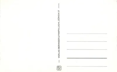 Castelo de Chillon — Prisão de Bonivard — Verlag Beringer & Pampalinger, Zurique — Verso