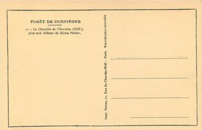 Las Compiègne — Kaplica Hermityna (XIII w.) później Abp. św. Peryny — Rewers
