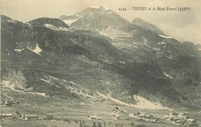 Tignes e o Mont Pourri (3778m) — vista panorâmica — editor não identificado, n° de série 2544