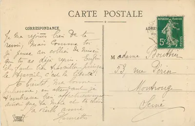 Cachoeira de Tignes — 1762 — Editor L. Reynaud, Corteyen, Chambéry — Verso