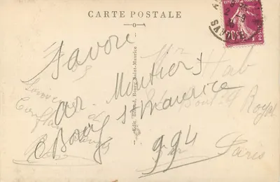Ste-Foy-Tarentaise — Widok Spadku Champet — Wyd. Bernd, Bourg-Saint-Maurice, nr 218 — Rewers
