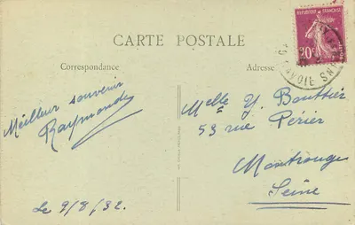 Grésy-sur-Aix — Wodospady i Pomnik Pani de Broc — B. F. Paris n°257 — Rewers
